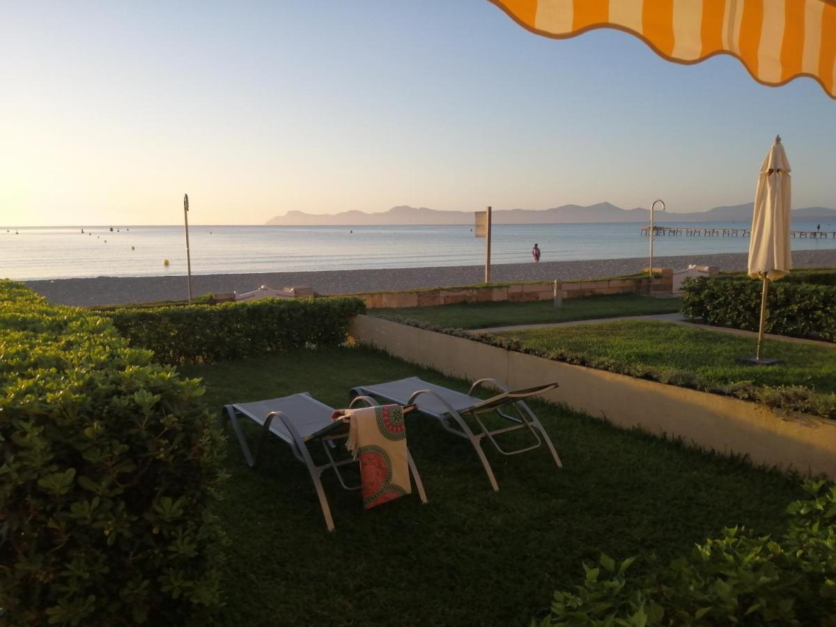 阿尔库迪亚港Apt Playa De Muro Ca N Ines - 1ª Linea De Playa公寓 外观 照片