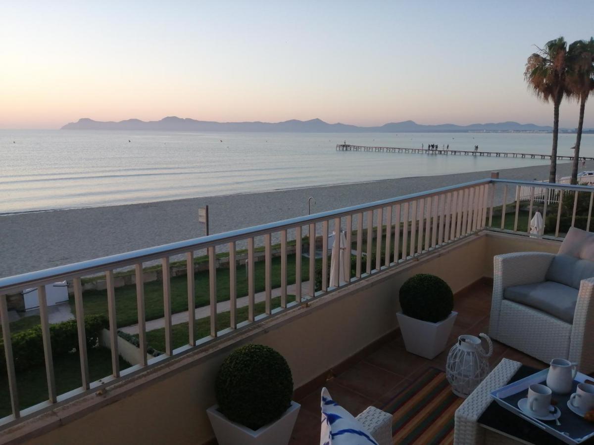 阿尔库迪亚港Apt Playa De Muro Ca N Ines - 1ª Linea De Playa公寓 外观 照片