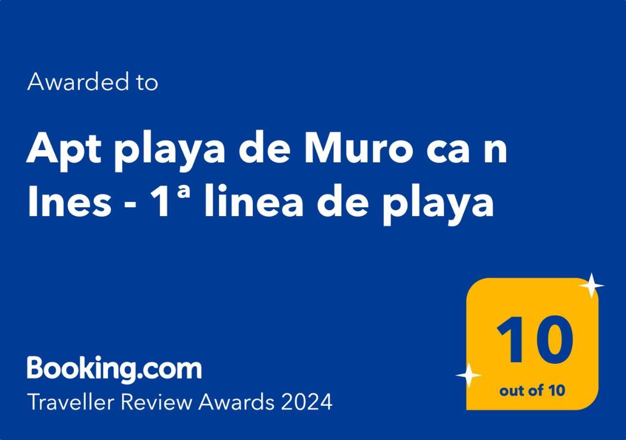 阿尔库迪亚港Apt Playa De Muro Ca N Ines - 1ª Linea De Playa公寓 外观 照片