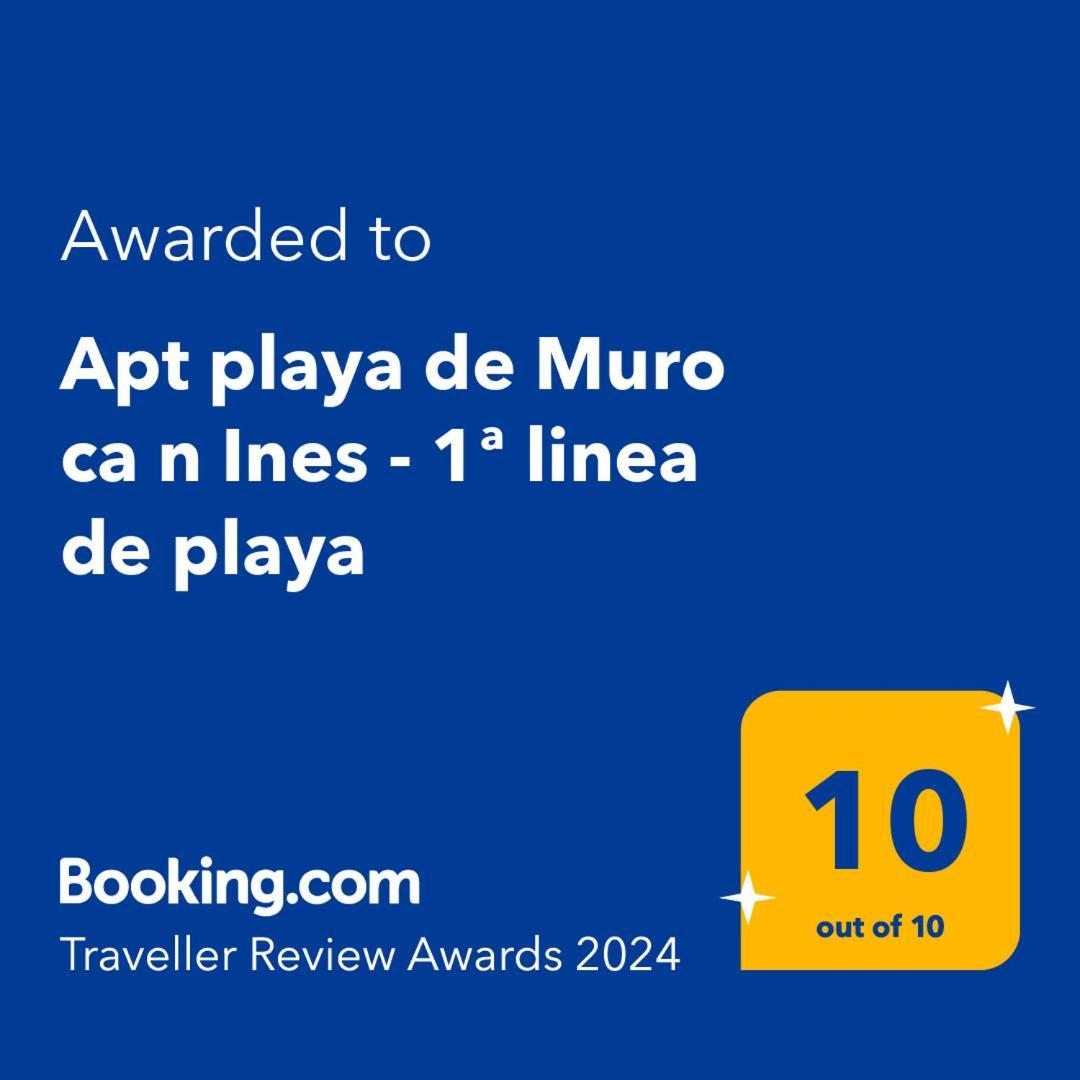 阿尔库迪亚港Apt Playa De Muro Ca N Ines - 1ª Linea De Playa公寓 外观 照片
